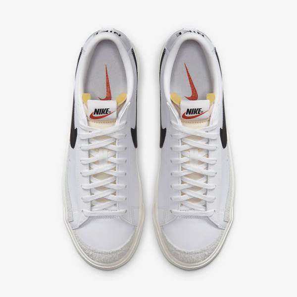 Nike Blazer Low 77 Vintage Sneakers Herren Weiß Schwarz | NK103ISD