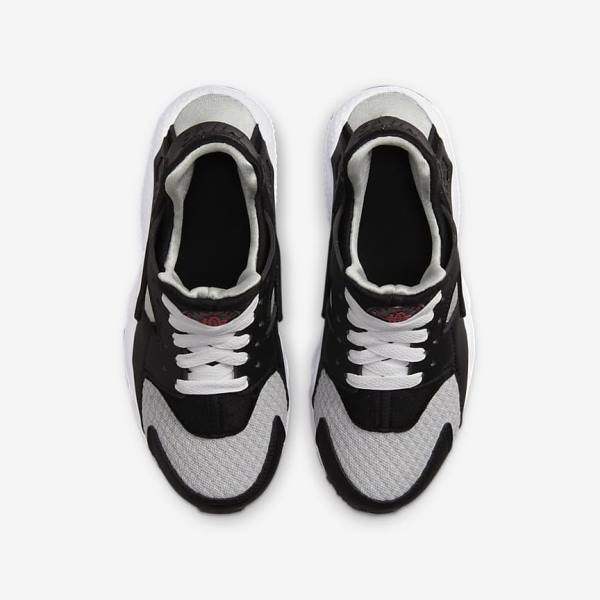 Nike Huarache Run Older Laufschuhe Kinder Schwarz Grau Weiß Rot | NK209NOL