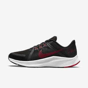 Nike Quest 4 Straßen Laufschuhe Herren Schwarz Weiß Dunkelgrau Rot | NK309SJY