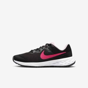 Nike Revolution 6 Older Straßen Laufschuhe Kinder Schwarz Rosa | NK402VPZ